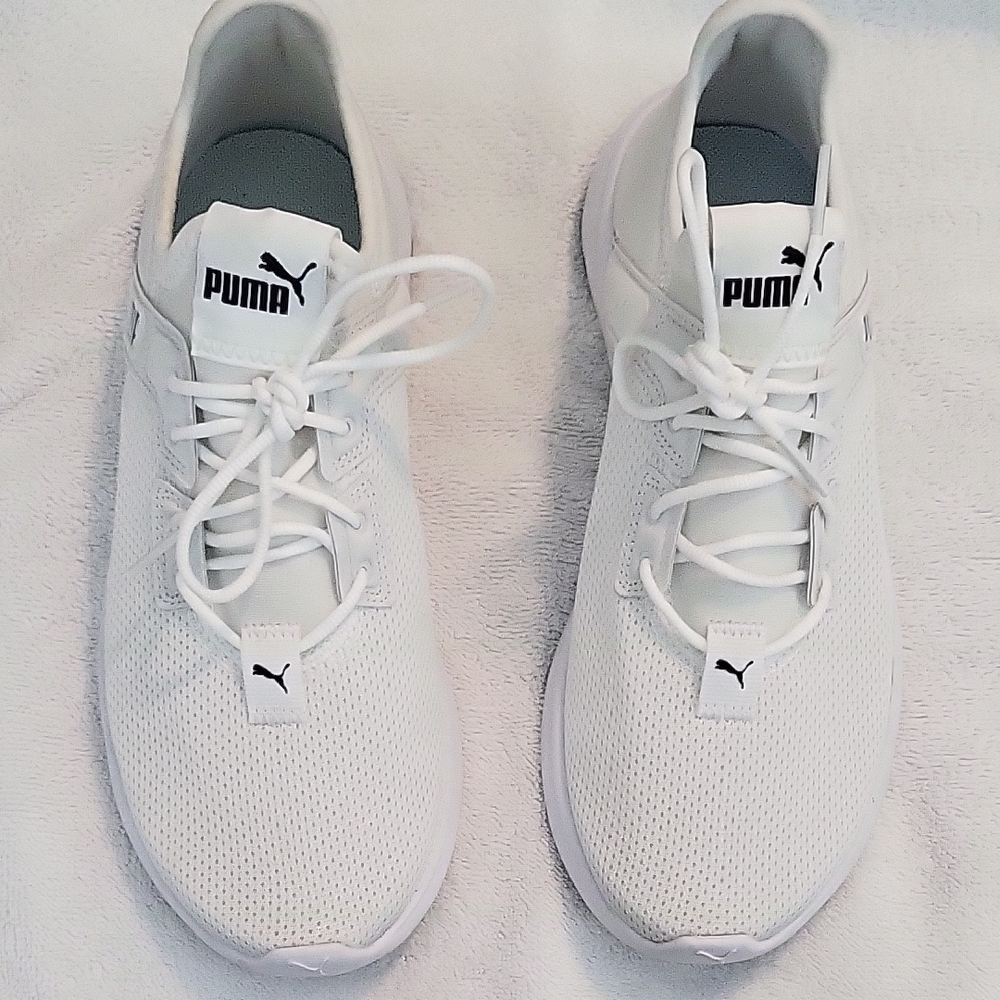 Puma White Sneakers Lightweight Knit Design